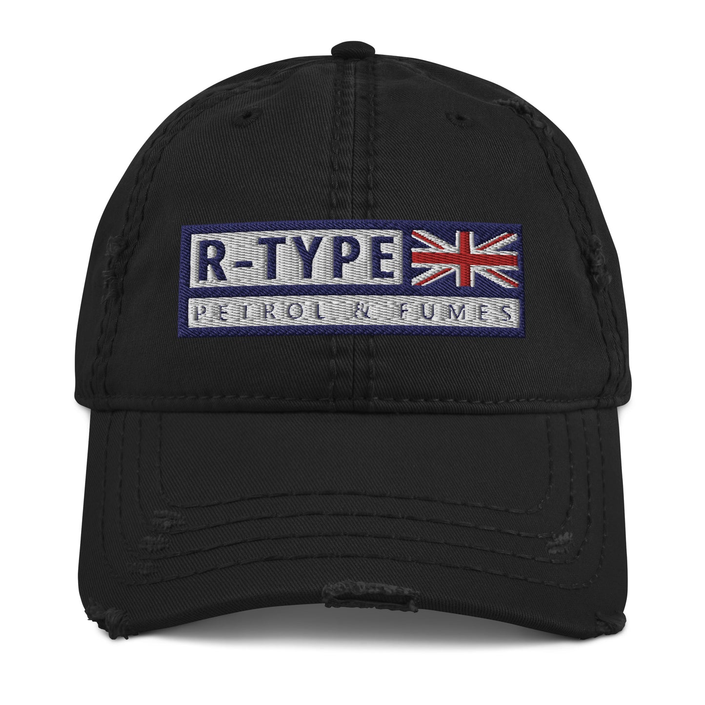 R-Type UK Distressed Dad Hat Black