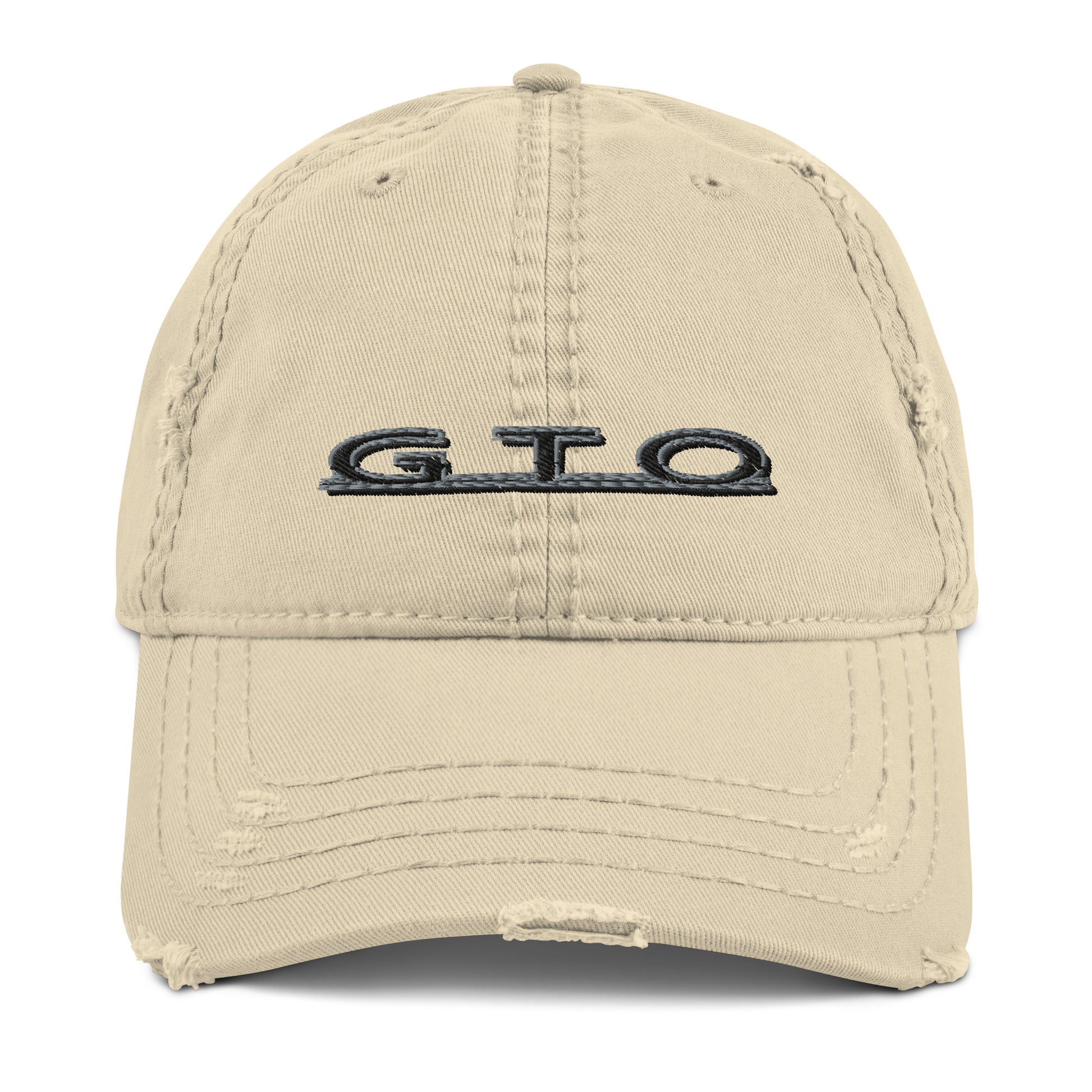 Pontiac GTO Distressed Dad Hat Khaki