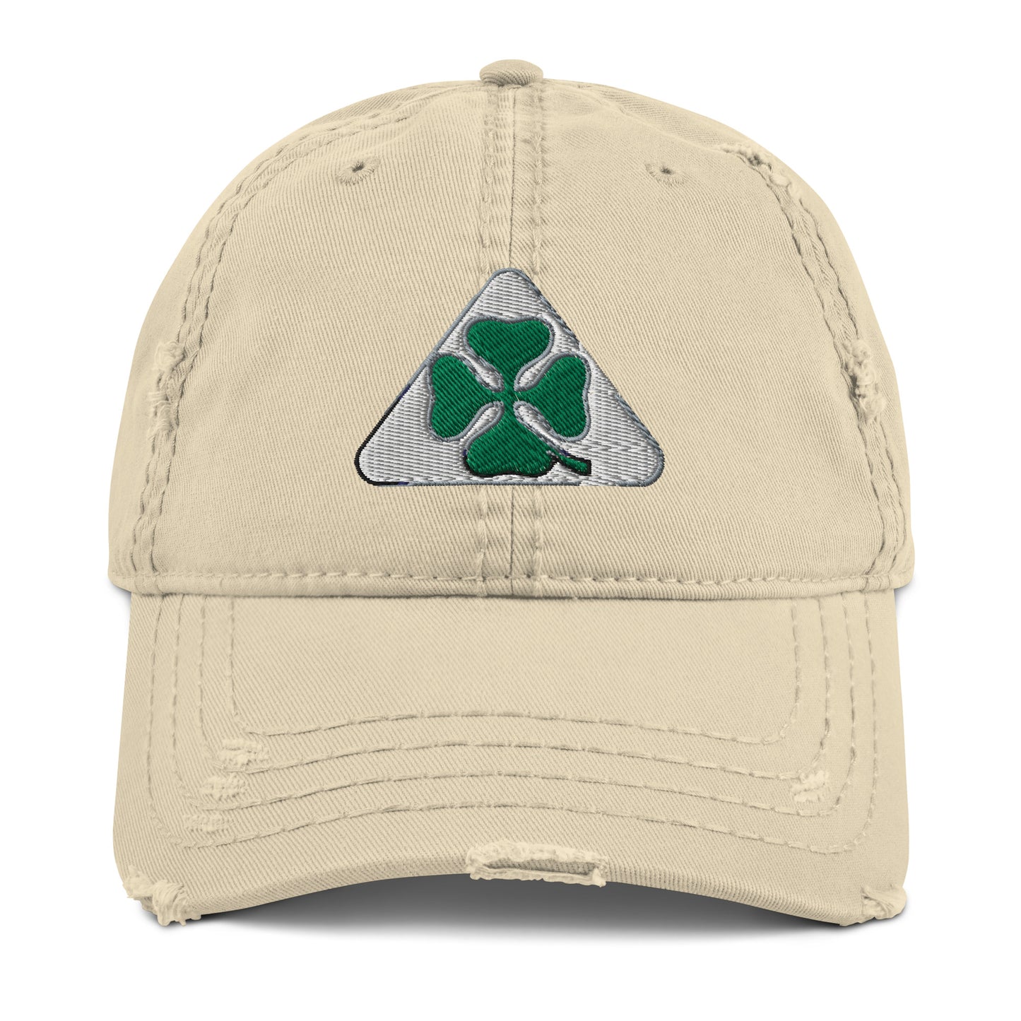 Alfa Romeo Quadrifoglio Distressed Dad Hat Khaki