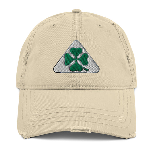 Alfa Romeo Quadrifoglio Distressed Dad Hat Khaki