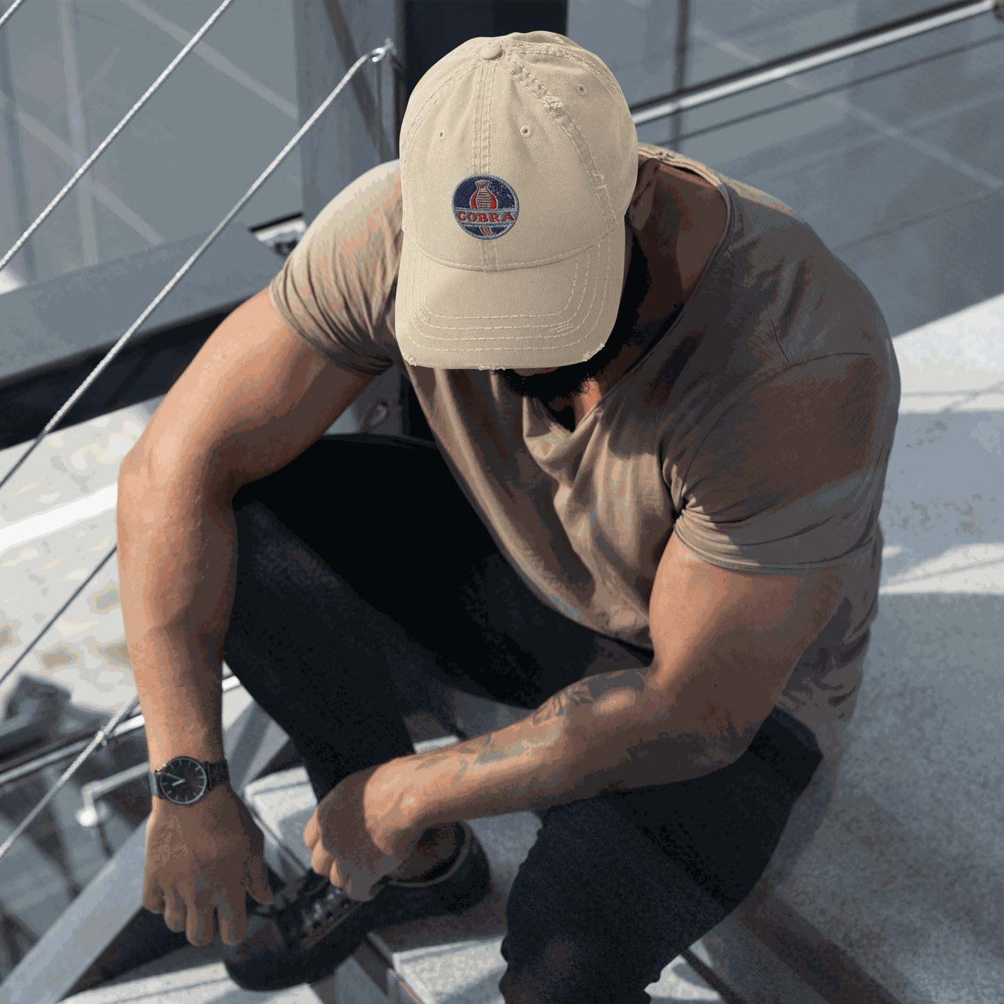 AC Cobra Distressed Dad Hat