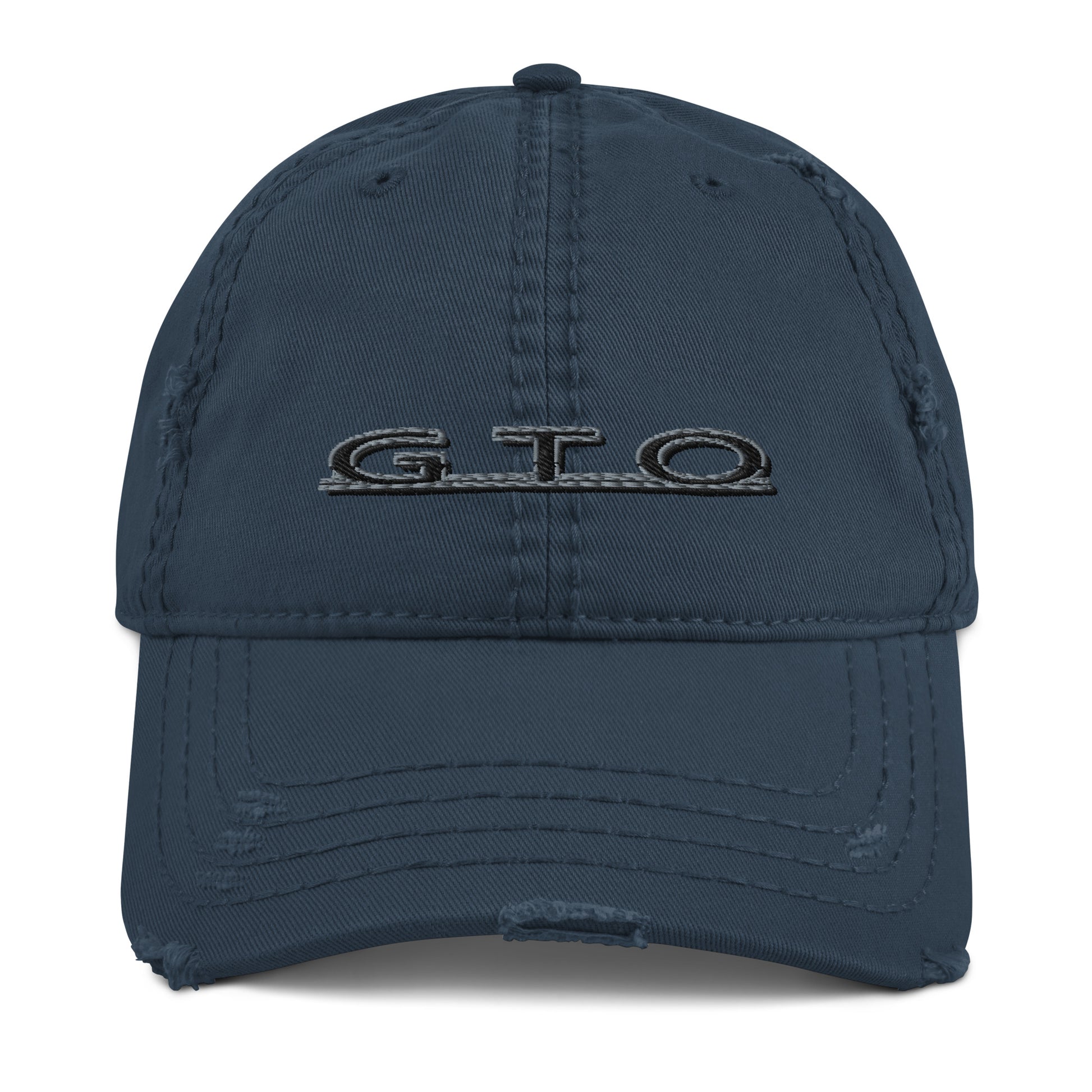 Pontiac GTO Distressed Dad Hat Navy