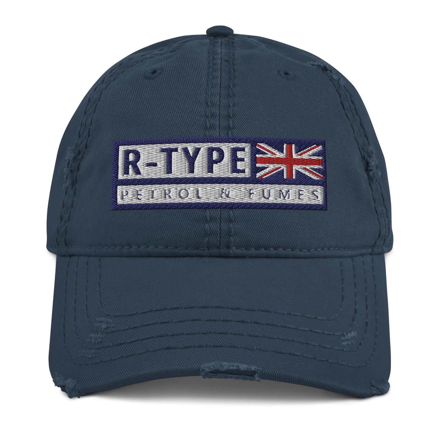 R-Type UK Distressed Dad Hat Navy