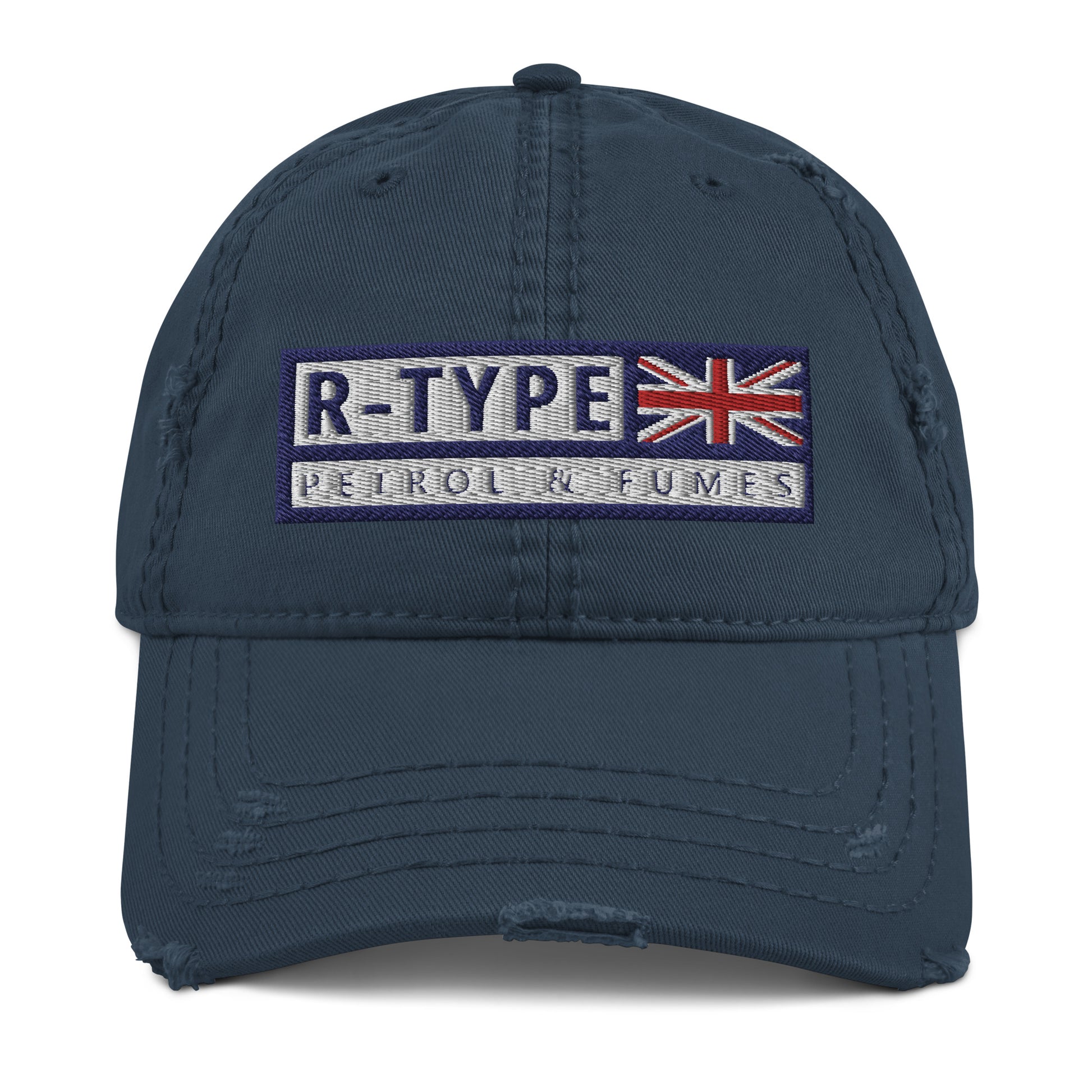 R-Type UK Distressed Dad Hat Navy