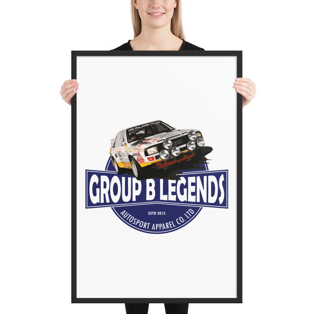 Framed Audi Quattro Group B poster 24″×36″