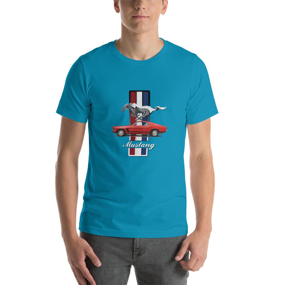 Classic Ford Mustang Mach One T-shirt Aqua