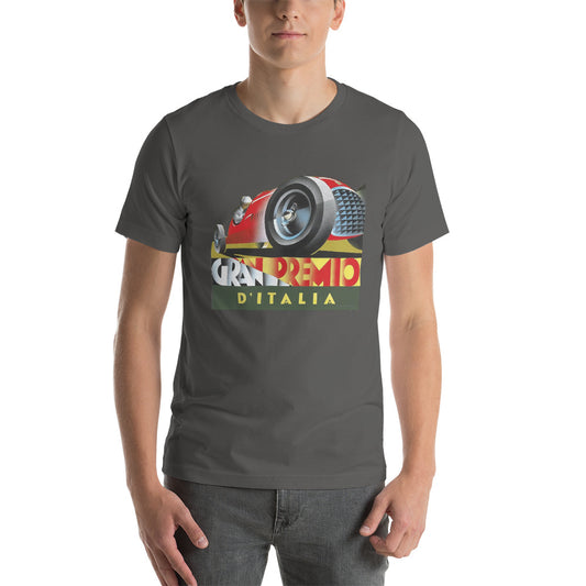 Classic Italian Grand Premio Poster Fomula One T-shirt Asphalt