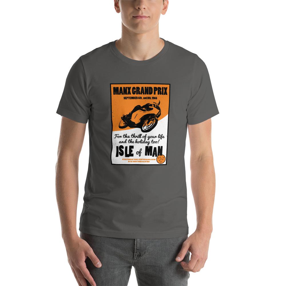 Classic Manx Motorcycle Grand Prix Poster T-shirt Asphalt