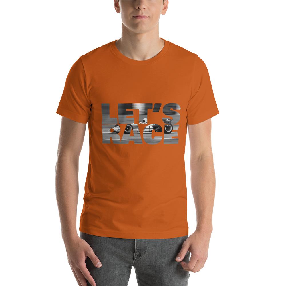 "Let's Race" Formula One Lotus 49 Gold Leaf T-shirt Autumn