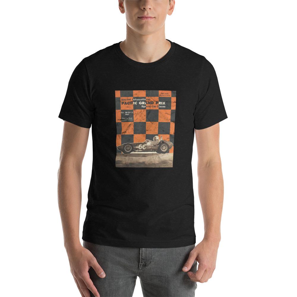 Classic Laguna Seca Pacific GP Poster T-shirt Black Heather