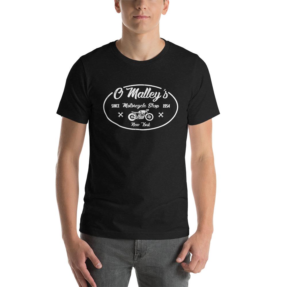 O'Malley's Classic Motorcycle Shop T-shirt Black Heather