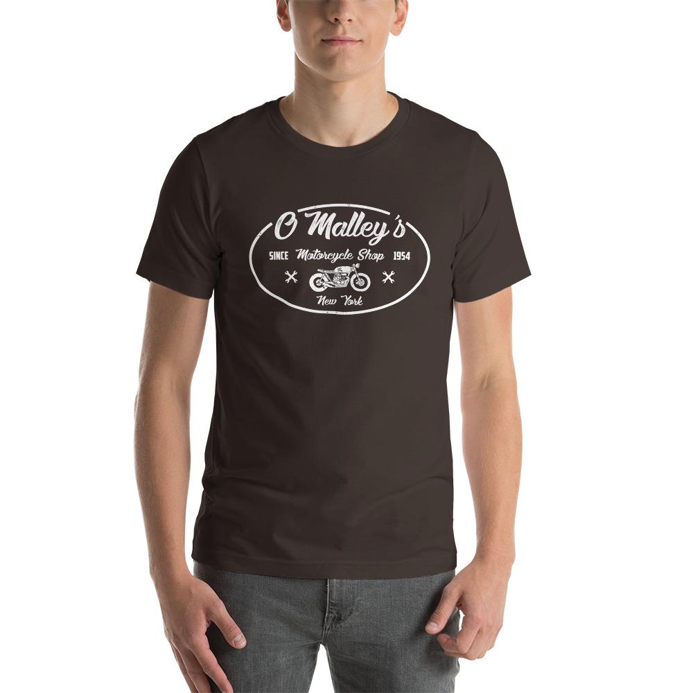 O'Malley's Classic Motorcycle Shop T-shirt Brown