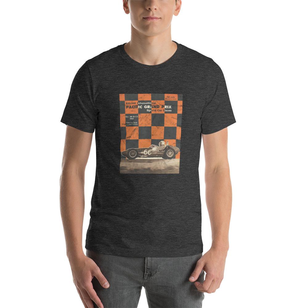 Classic Laguna Seca Pacific GP Poster T-shirt Dark Grey Heather