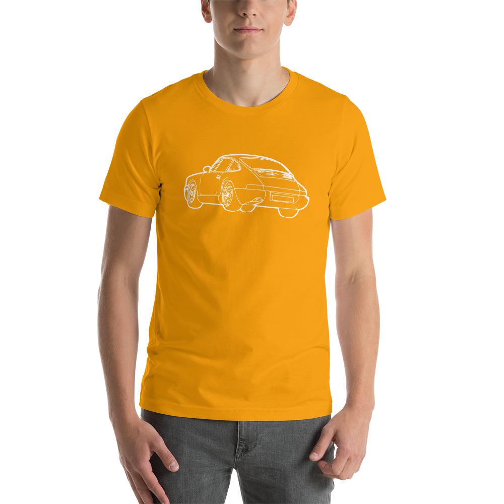 Porsche 911 Printed T-shirt Gold