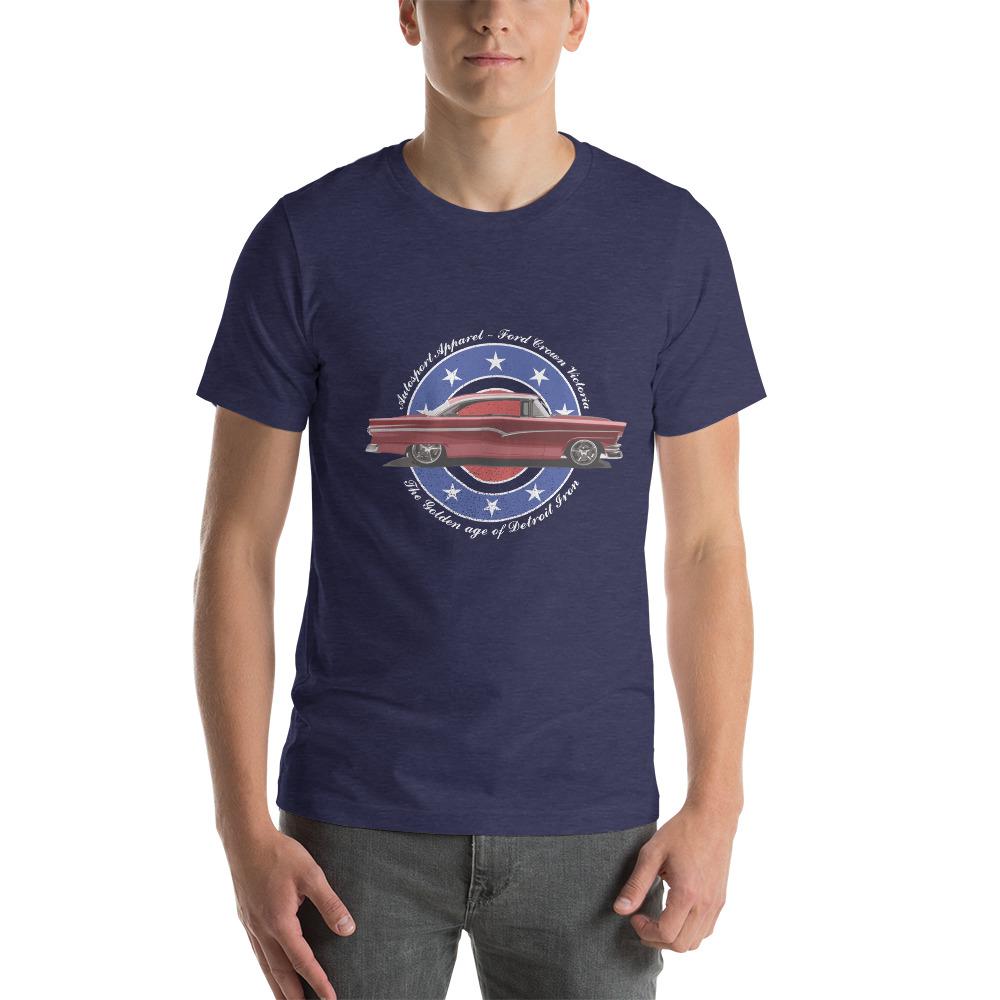 1956 Ford Crown Victoria T-shirt Heather Midnight Navy