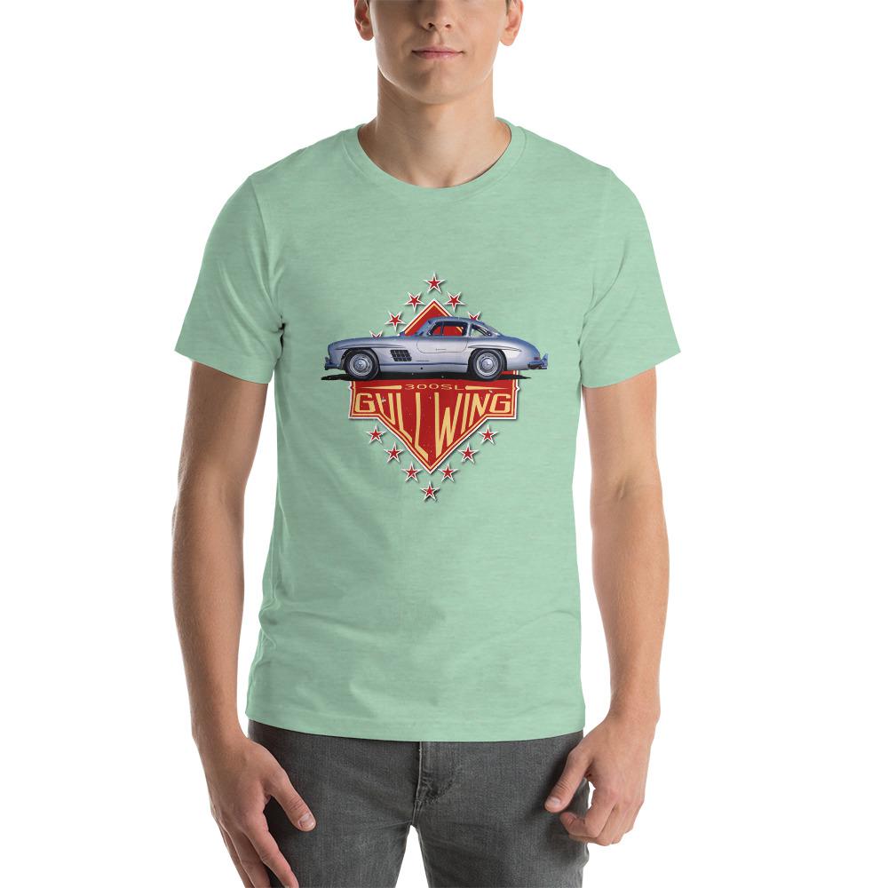 Mercedes 300SL Gullwing T-shirt Heather Prism Mint