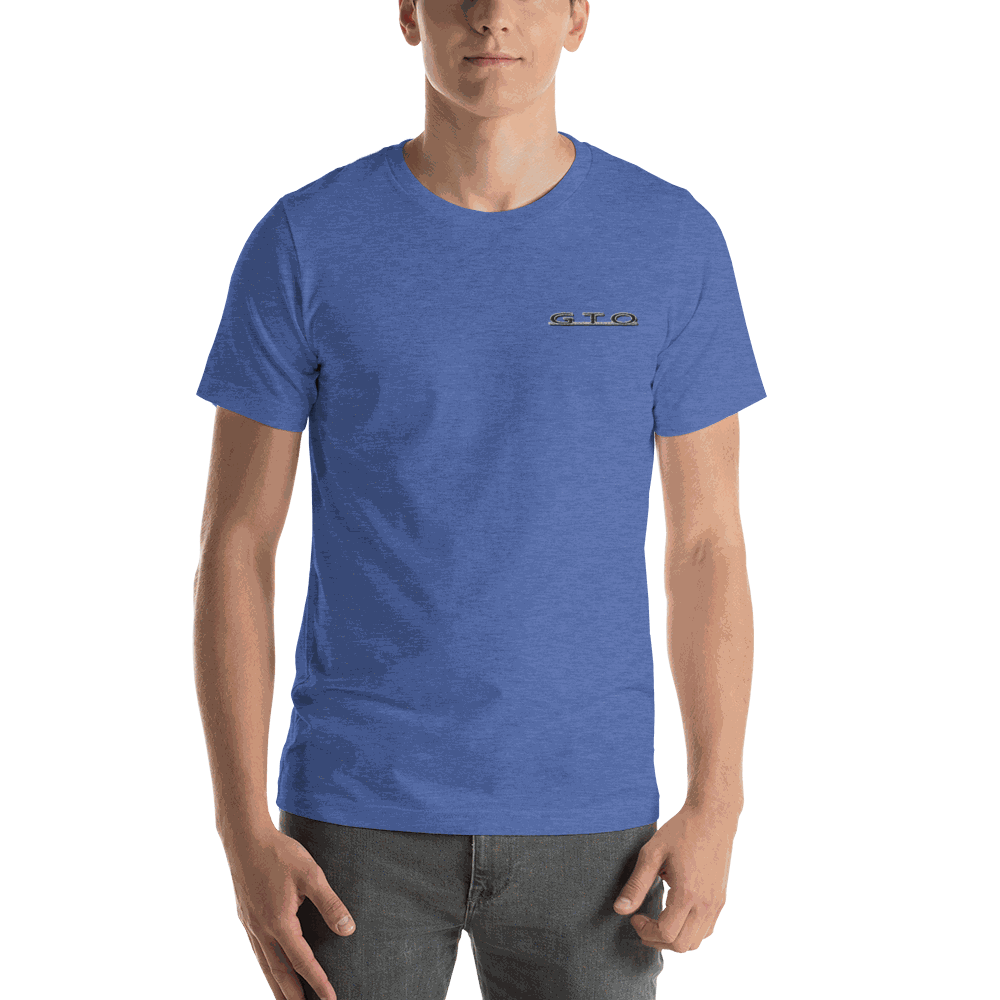 Pontiac GTO Embroidered T-shirt Heather True Royal