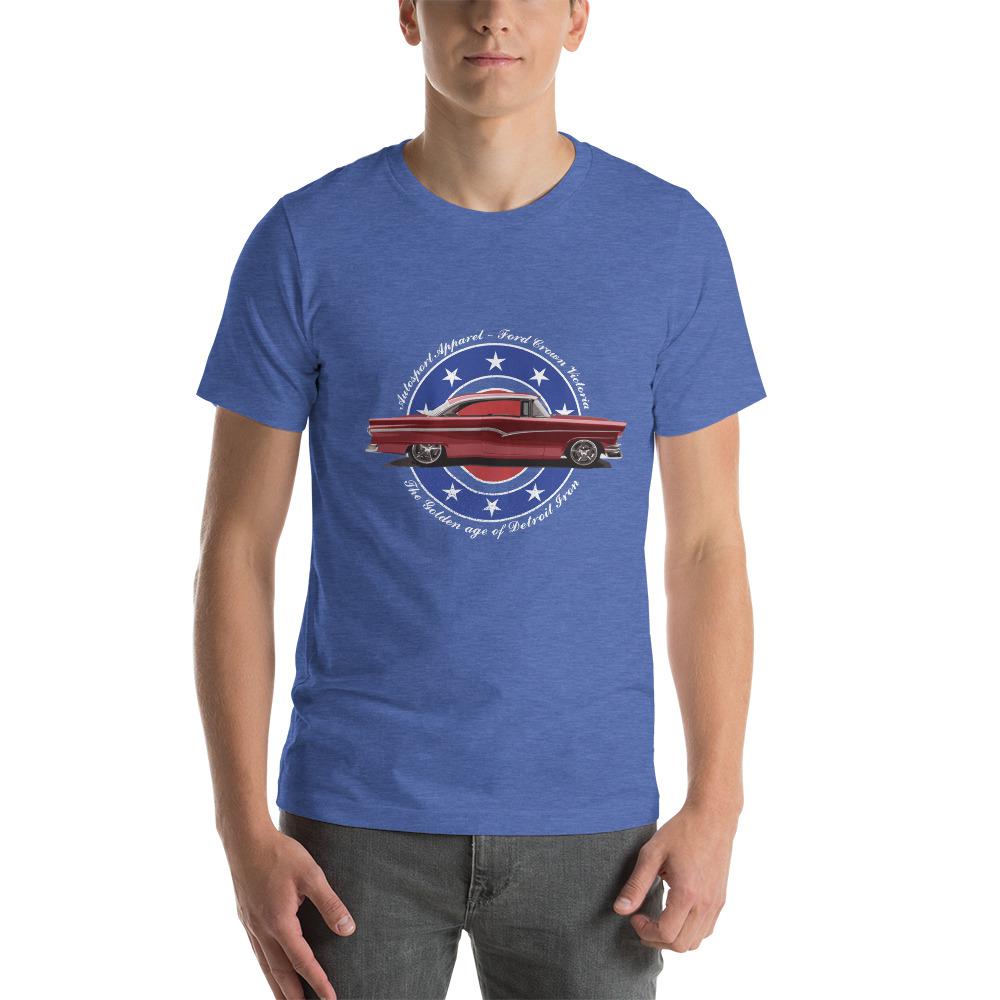 1956 Ford Crown Victoria T-shirt Heather True Royal