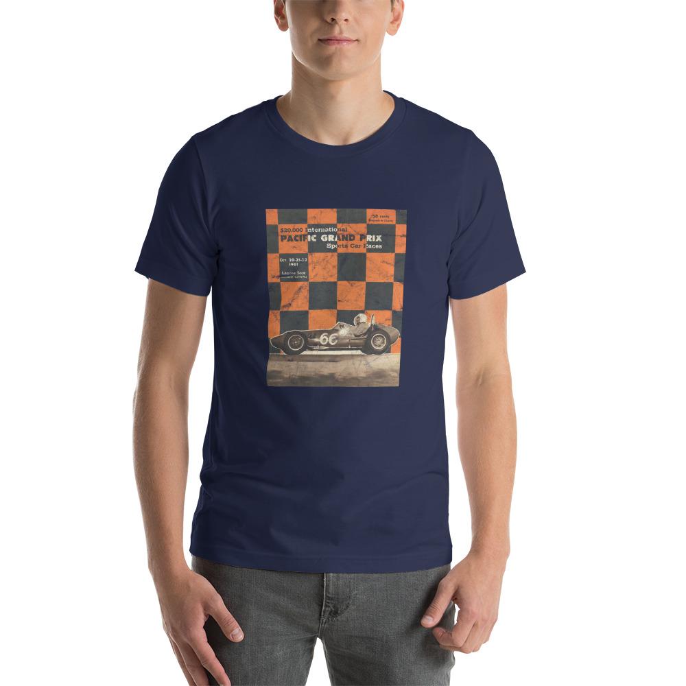 Classic Laguna Seca Pacific GP Poster T-shirt Navy