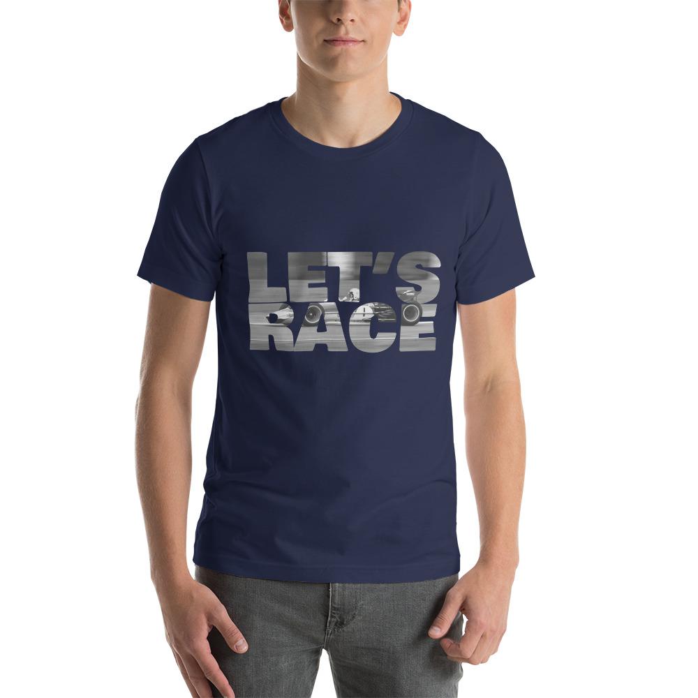 "Let's Race" Formula One Lotus 49 Gold Leaf T-shirt Navy