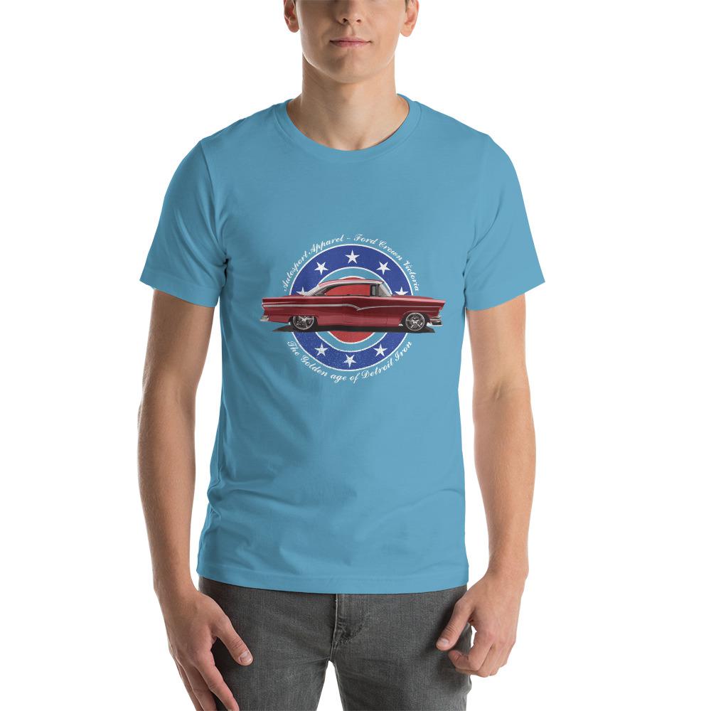 1956 Ford Crown Victoria T-shirt Ocean Blue