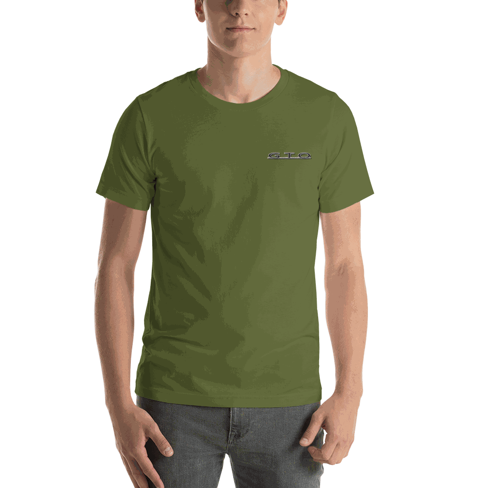 Pontiac GTO Embroidered T-shirt Olive