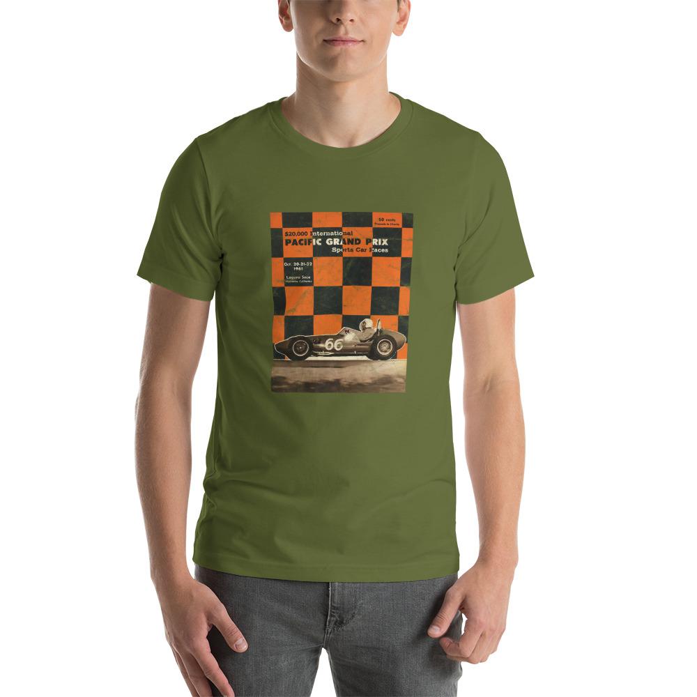 Classic Laguna Seca Pacific GP Poster T-shirt Olive