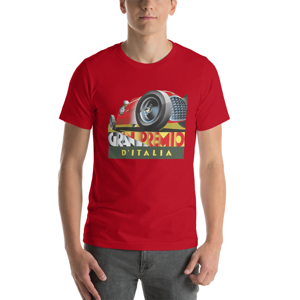 Classic Italian Grand Premio Poster Fomula One T-shirt Red