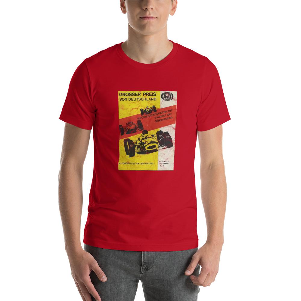 Classic German Grand Prix Poster T-shirt Red