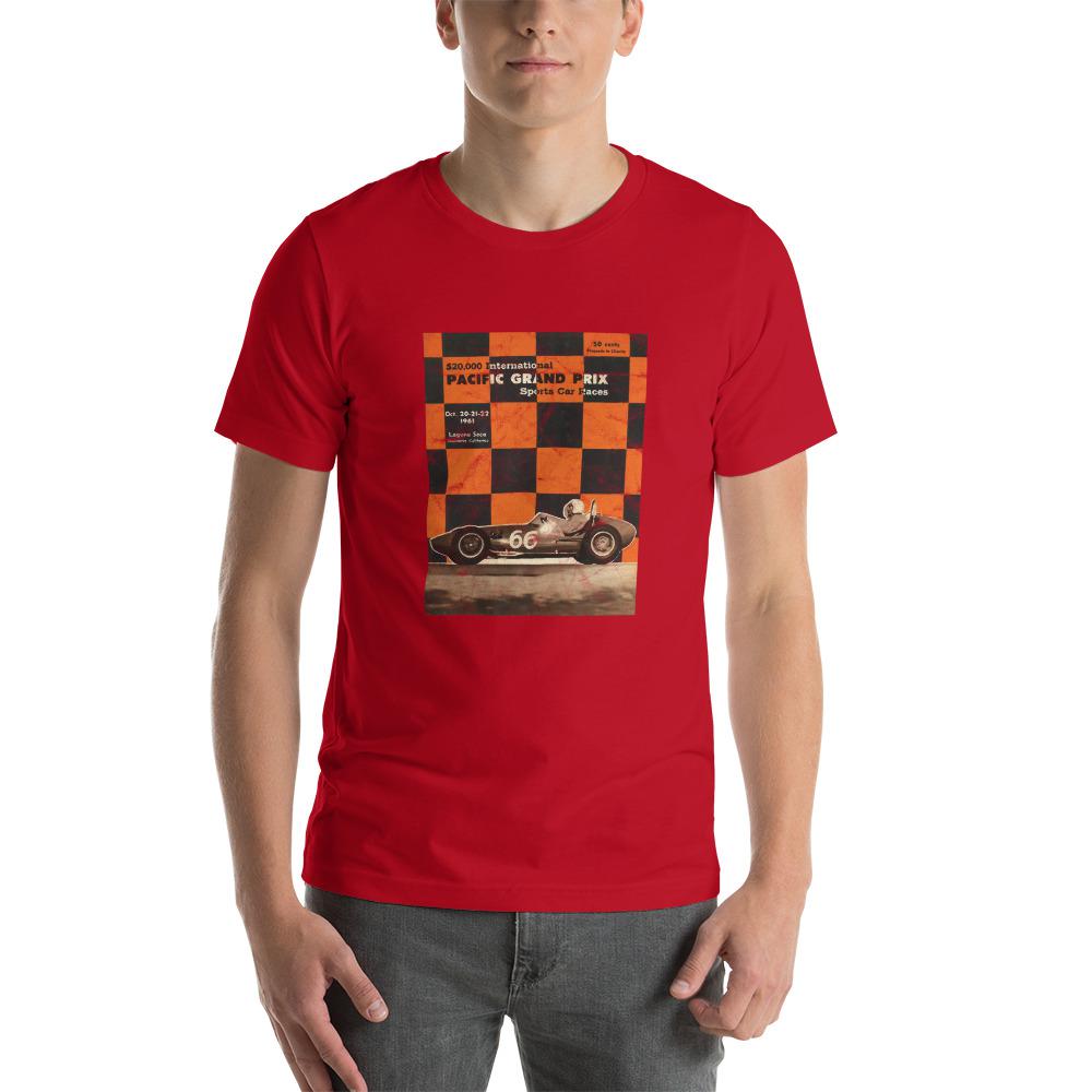 Classic Laguna Seca Pacific GP Poster T-shirt Red