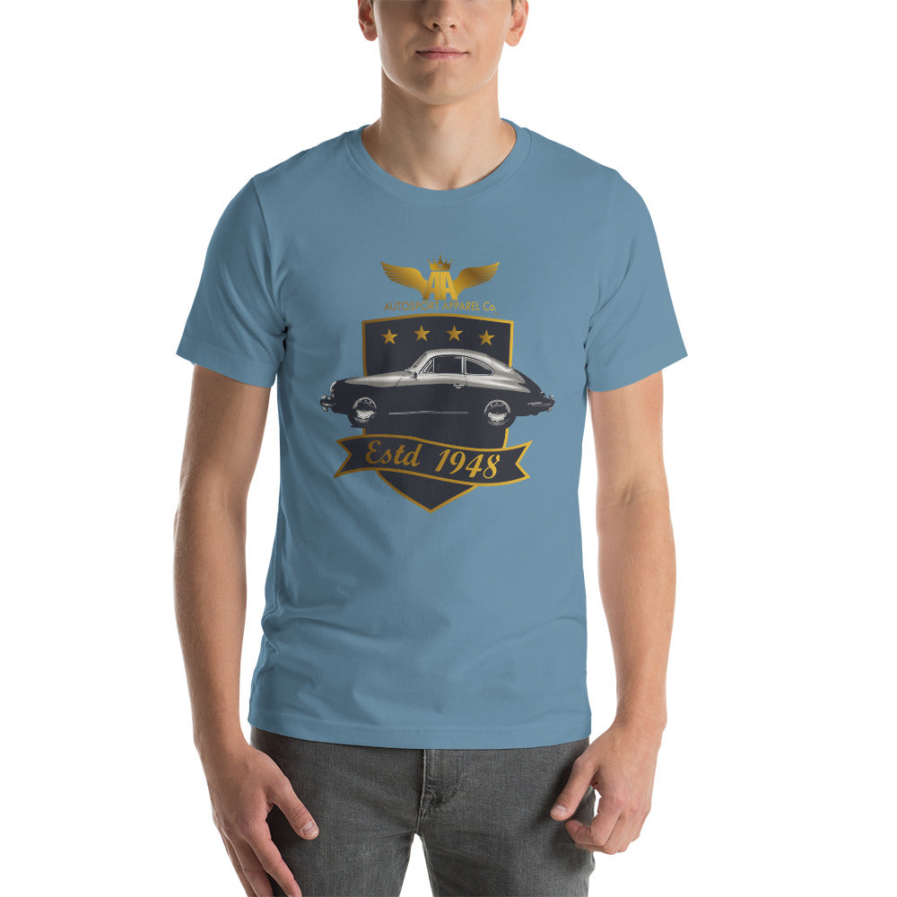 Classic Porsche 356 T-shirt Steel Blue