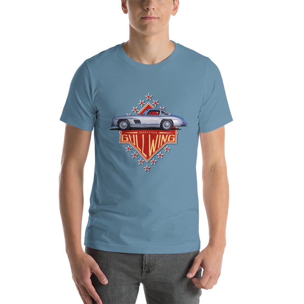 Mercedes 300SL Gullwing T-shirt Steel Blue