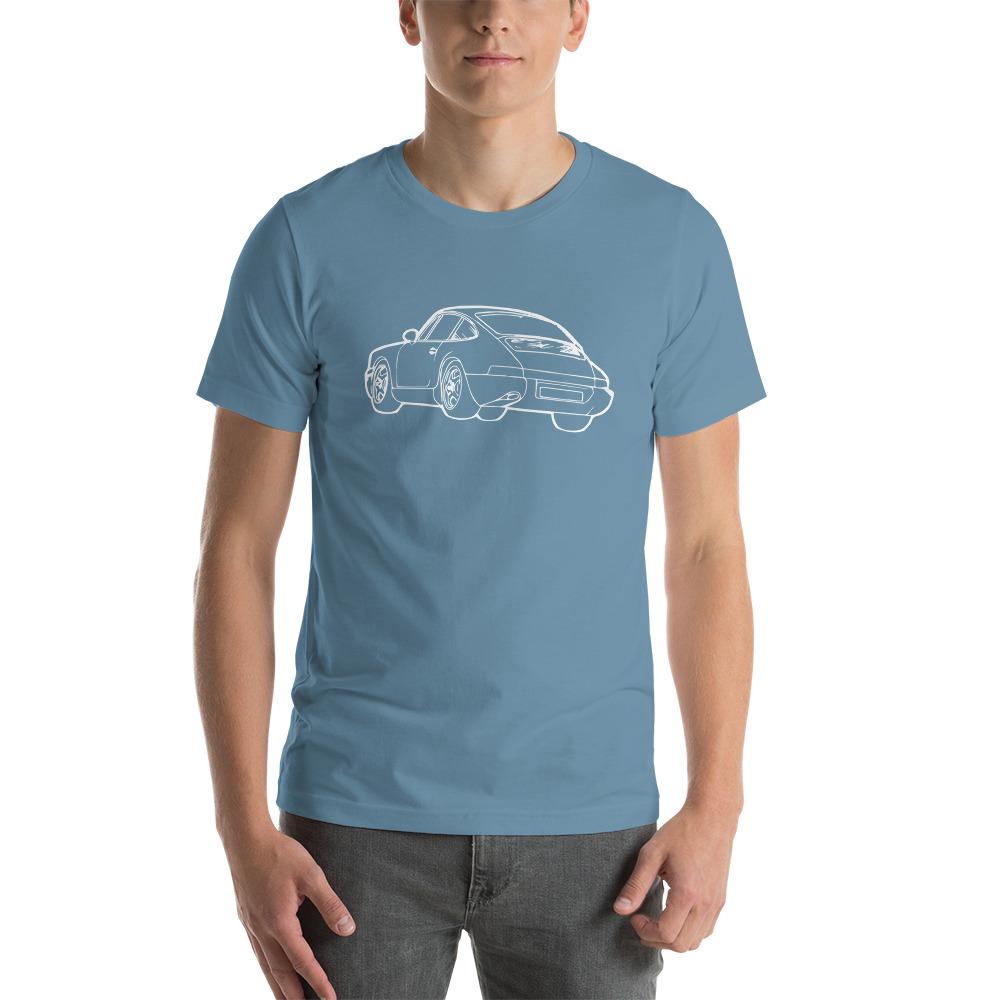 Porsche 911 Printed T-shirt Steel Blue